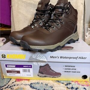 Khombu Men's 10 Brown Waterproof Hiker Boots